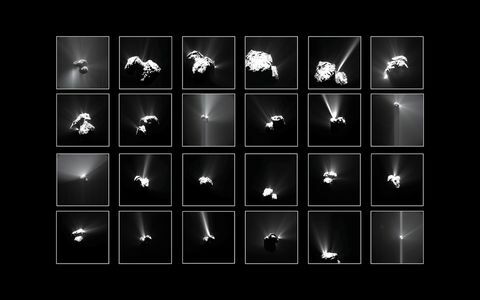 Rosetta ruimtevaartuig Comet 67P / Churyumov-Gerasimenko (67P / C-G) foto