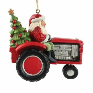 Kerstman Tractor Ornament