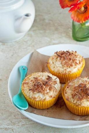 dubbele kokos crunch muffins