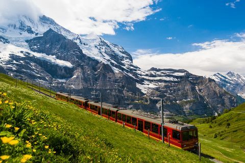 de Jungfrau-spoorlijn in Zwitserland