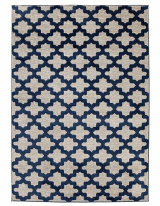 Argos Home Trellis Vloerkleed - 120x170cm - Navy